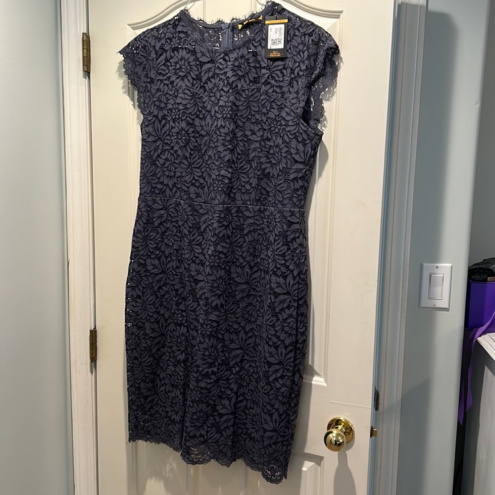 Dark Grey Lace Dress